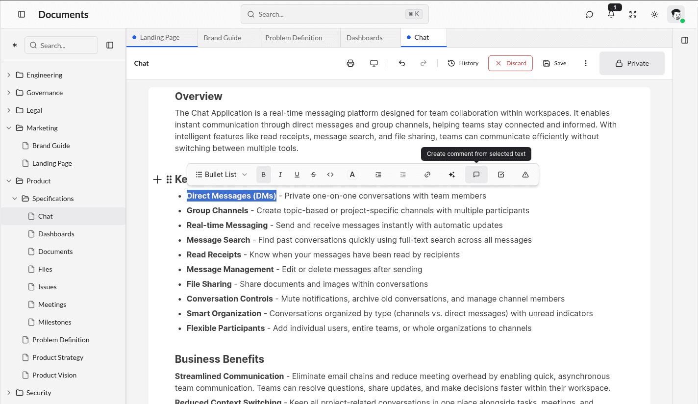 Document collaboration